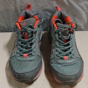 Fila Kids' Charcoal and Coral Sneakers